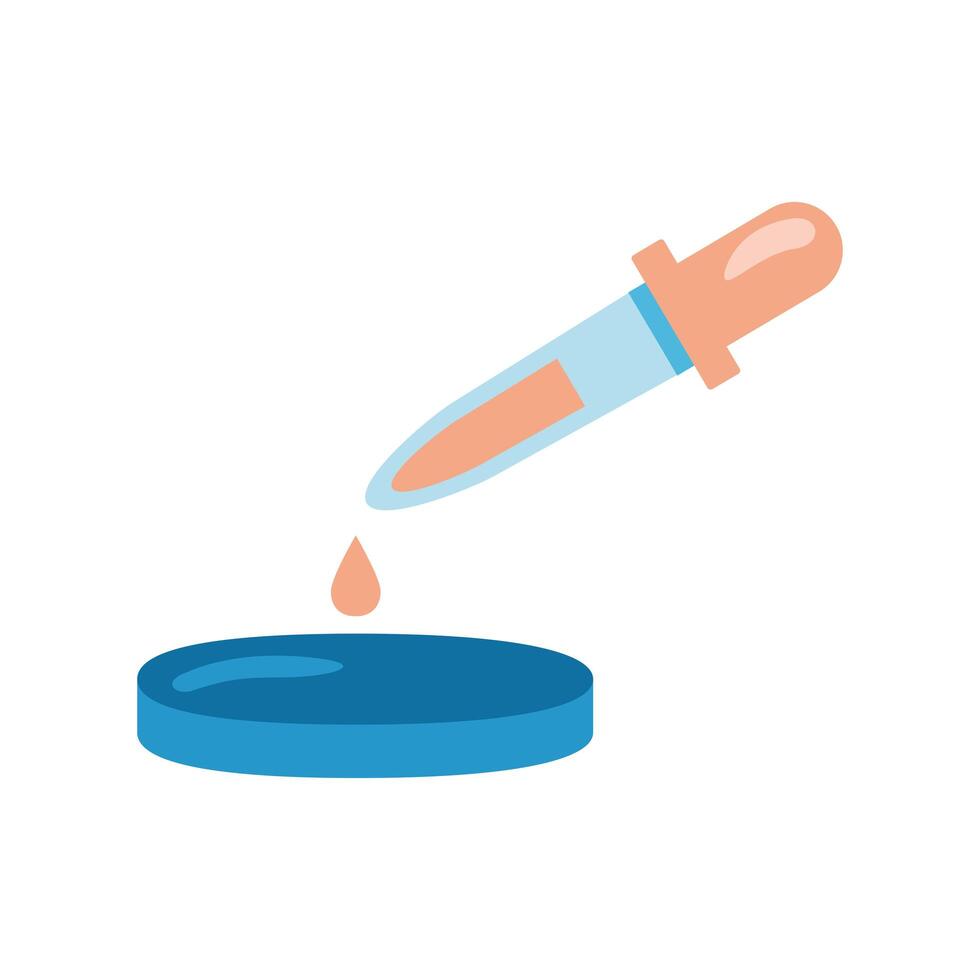 medical droper tool flat style icon vector