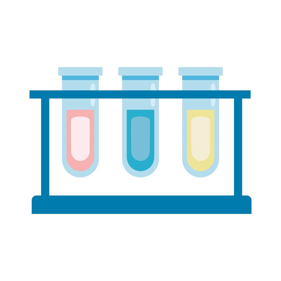 medical tube tests in base laboratory flat icons vector