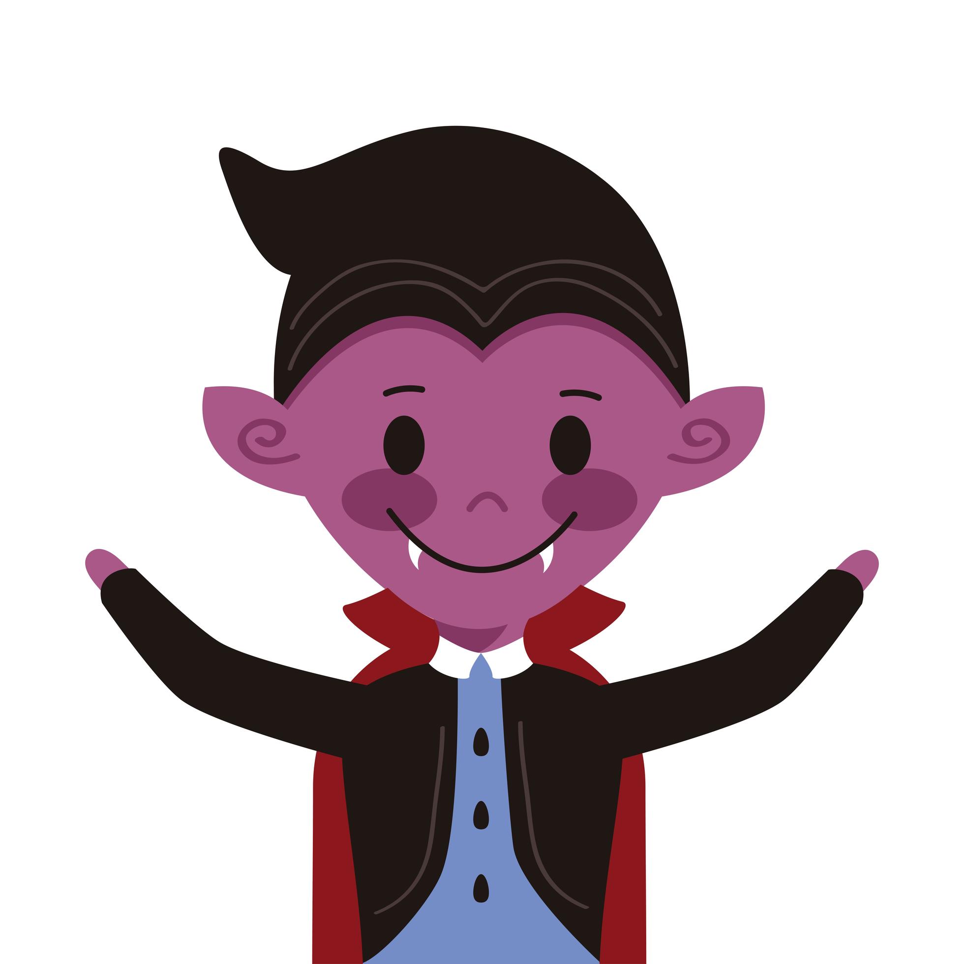 little boy with dracula disguise character 2477116 Vector Art at Vecteezy