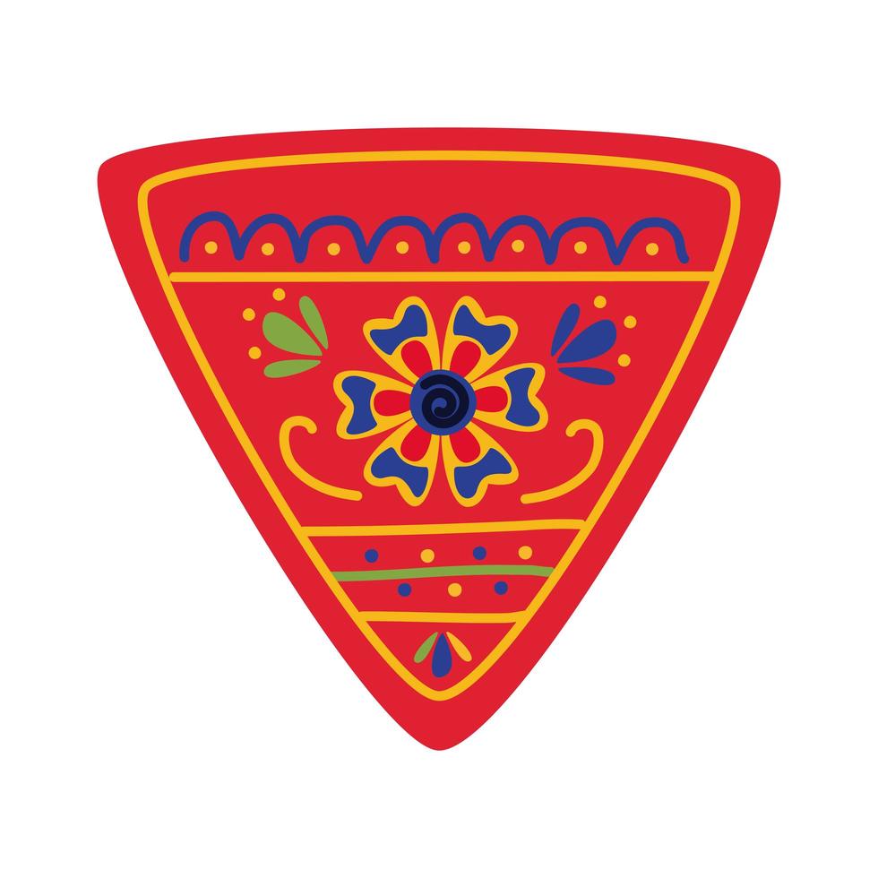 triangle garland celebration mexican flat style icon vector