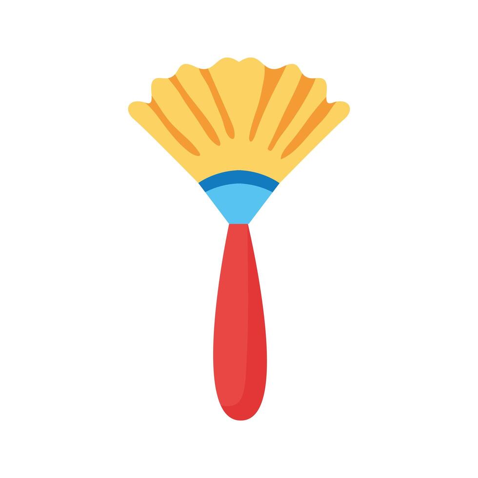 duster housekeeping tool isolated icon vector