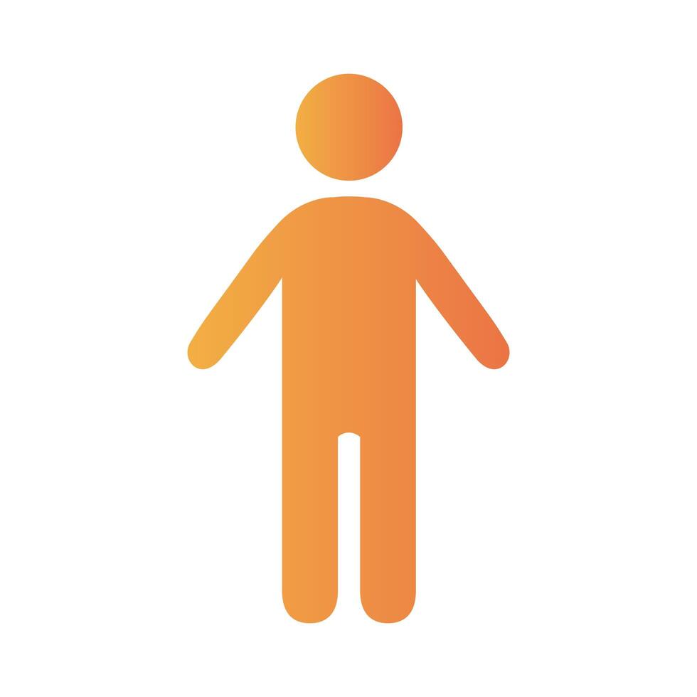 man avatar figure degradient style icon vector