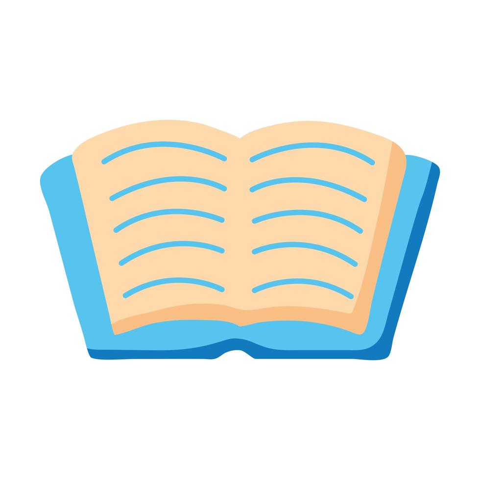 icono de estilo de línea de suministro de libro de texto vector