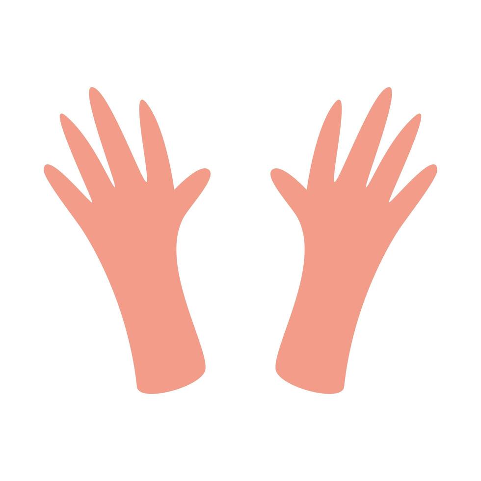 hands human isolated style icon vector