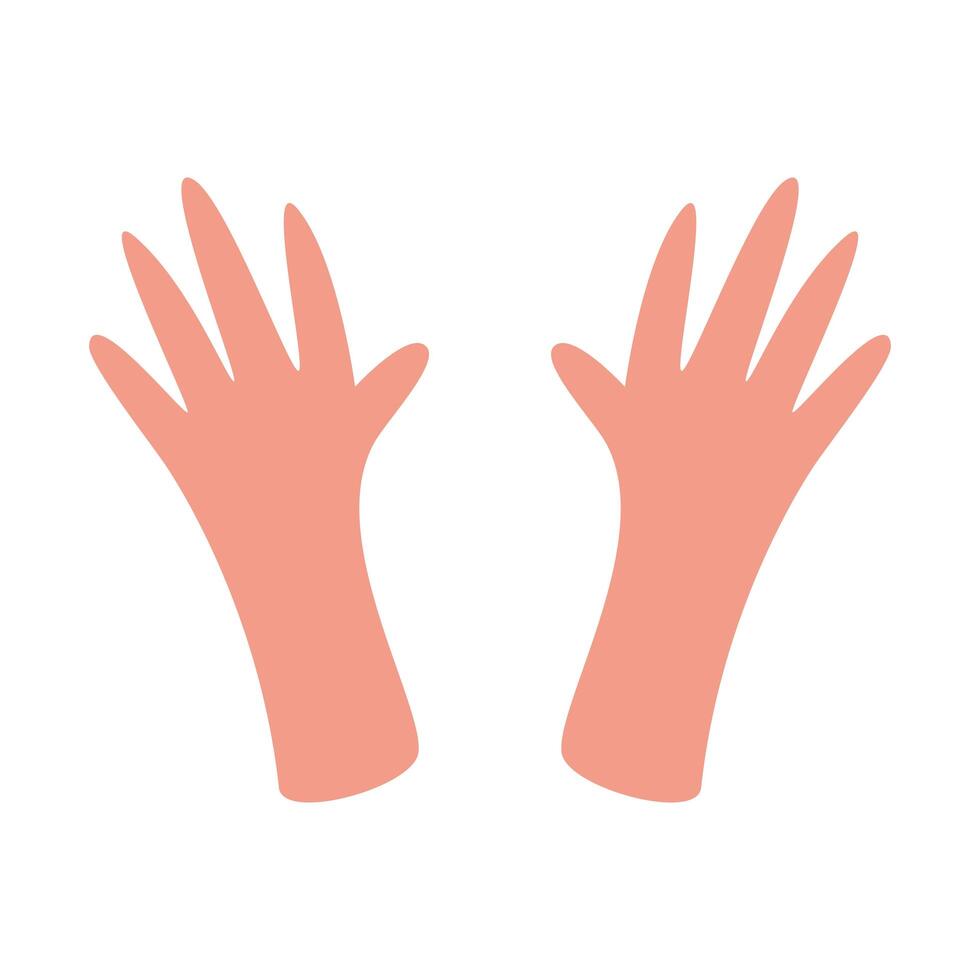 hands human isolated style icon vector