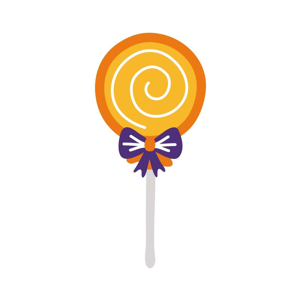 sweet lollipop halloween flat style icon vector