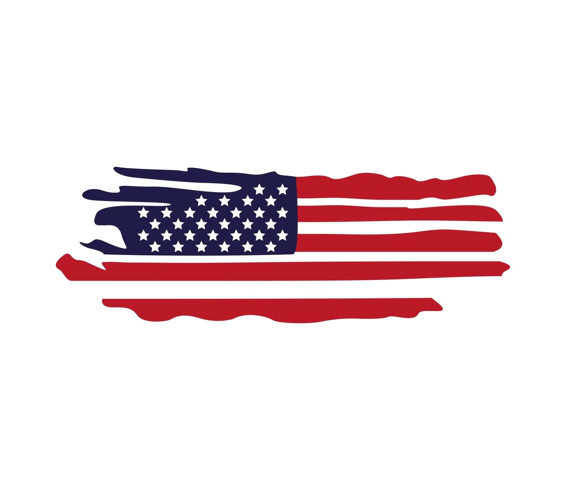 united states of america flag painted vector