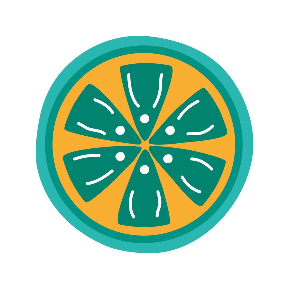 lemon citrus fruit flat style icon vector
