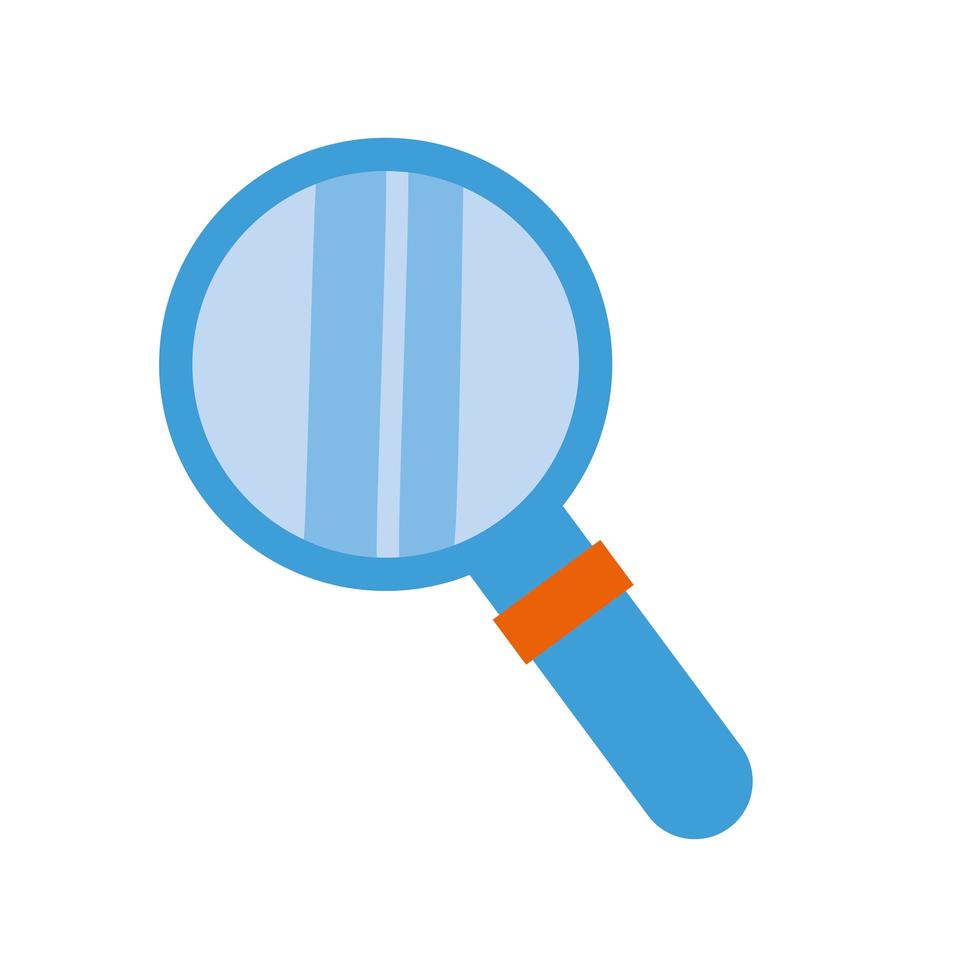 search magnifying glass flat style icon vector