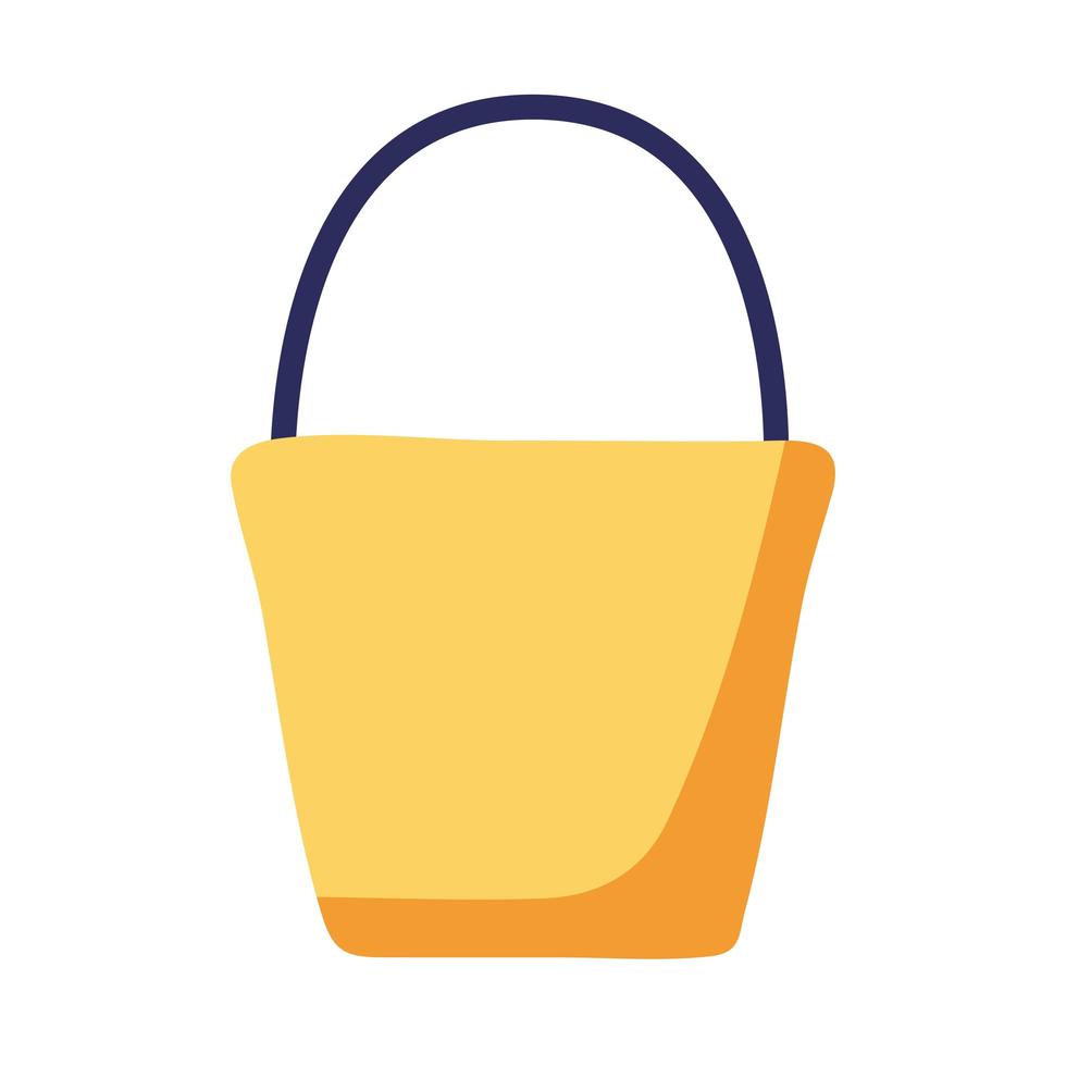 housekeeping plastic bucket flat style icon vector