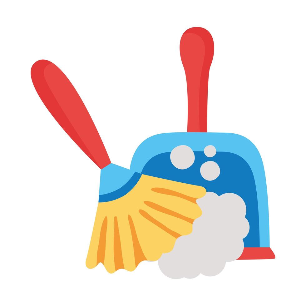 picker and duster tools clean flat style icon vector