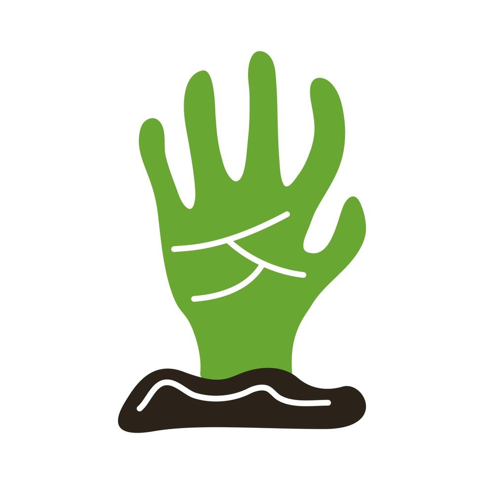 death hand out flat style icon vector