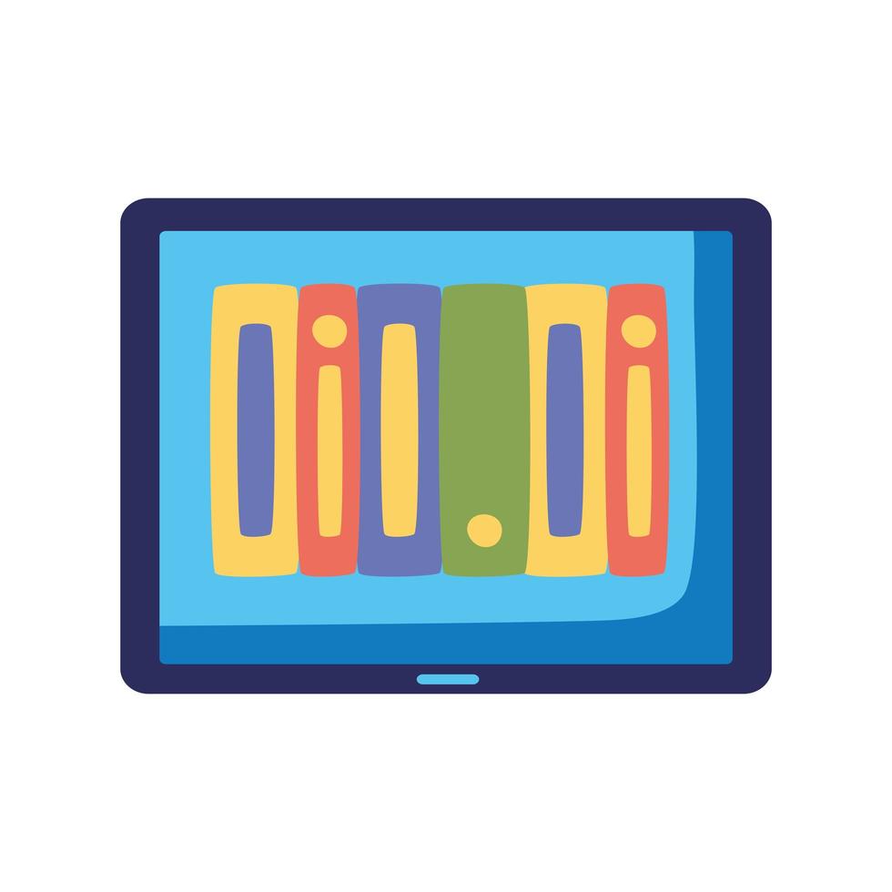 ebooks technology in tablet device icon vector