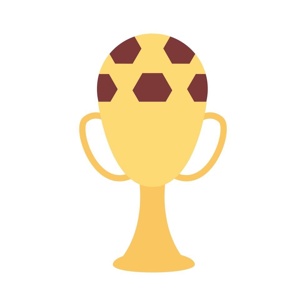 trophy of soccer flat style icon vector