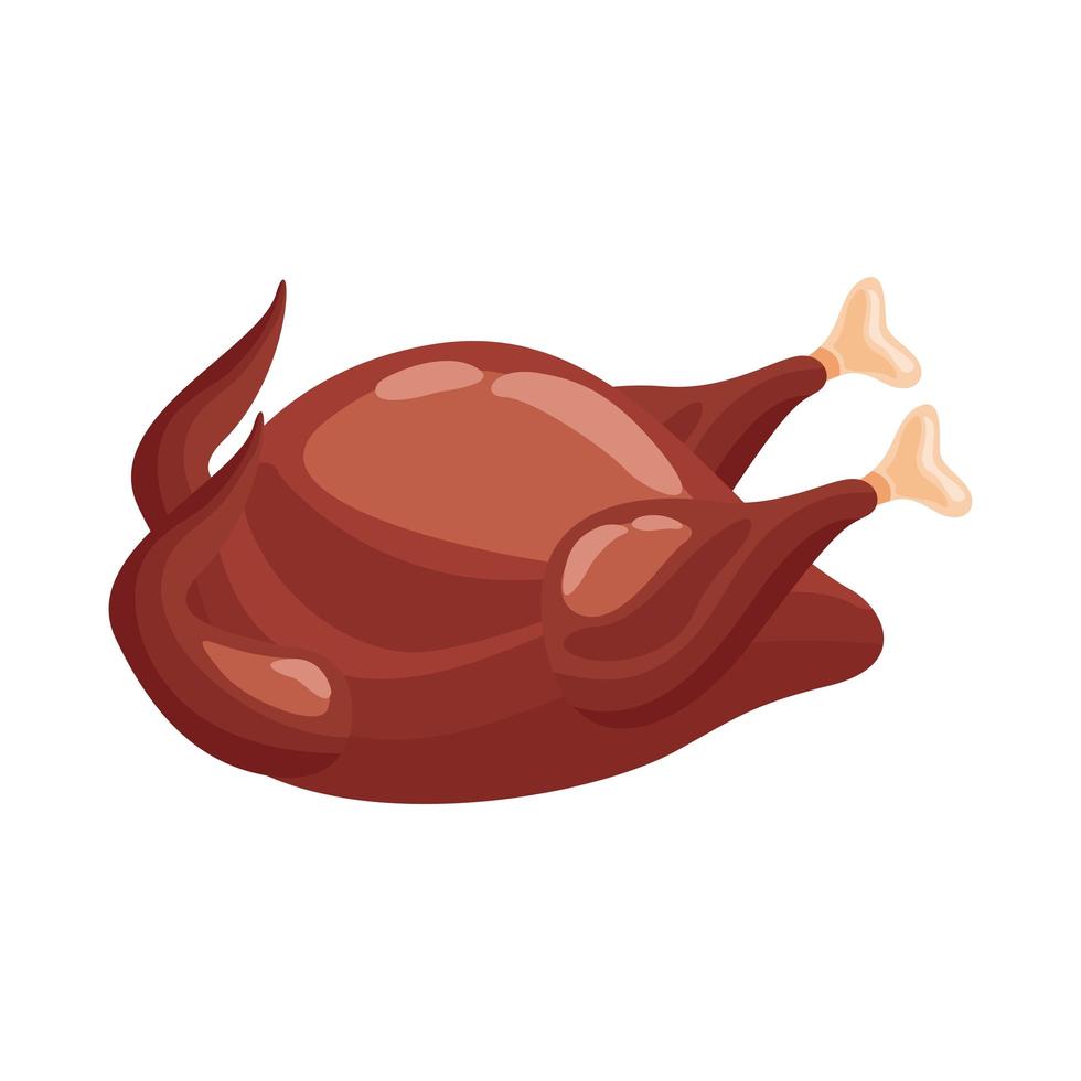 chicken meat detailed style icon vector