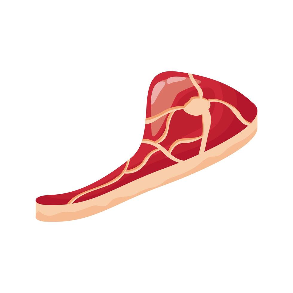 icono de estilo detallado de corte de carne vector