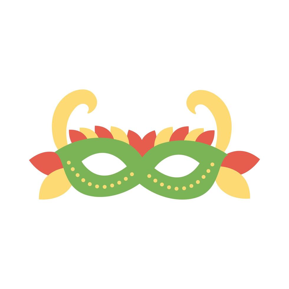 carnival mask flat style icon vector