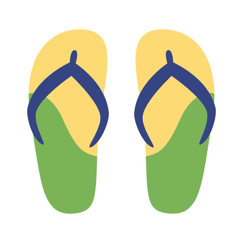 flip flops flat style icon vector