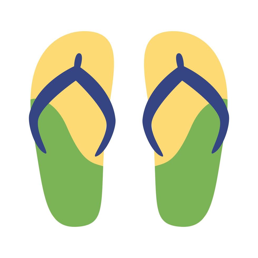 flip flops flat style icon vector