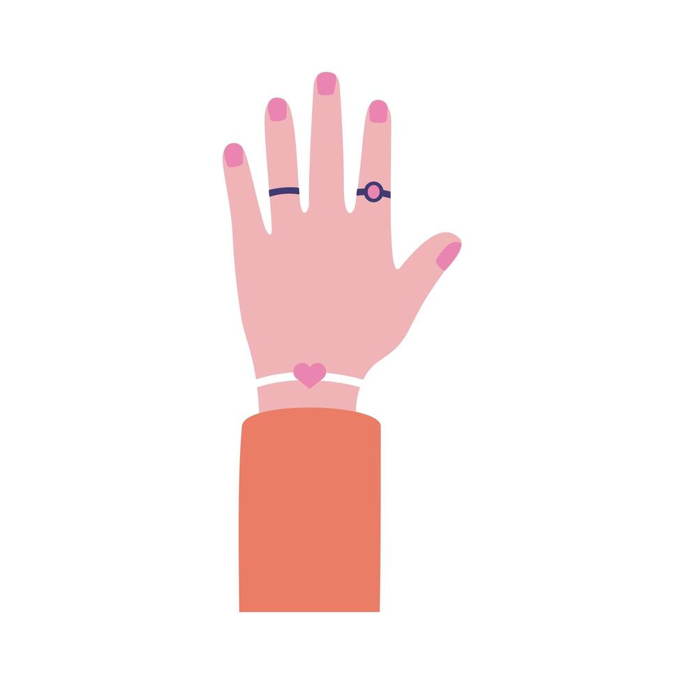 hand human up flat style icon vector