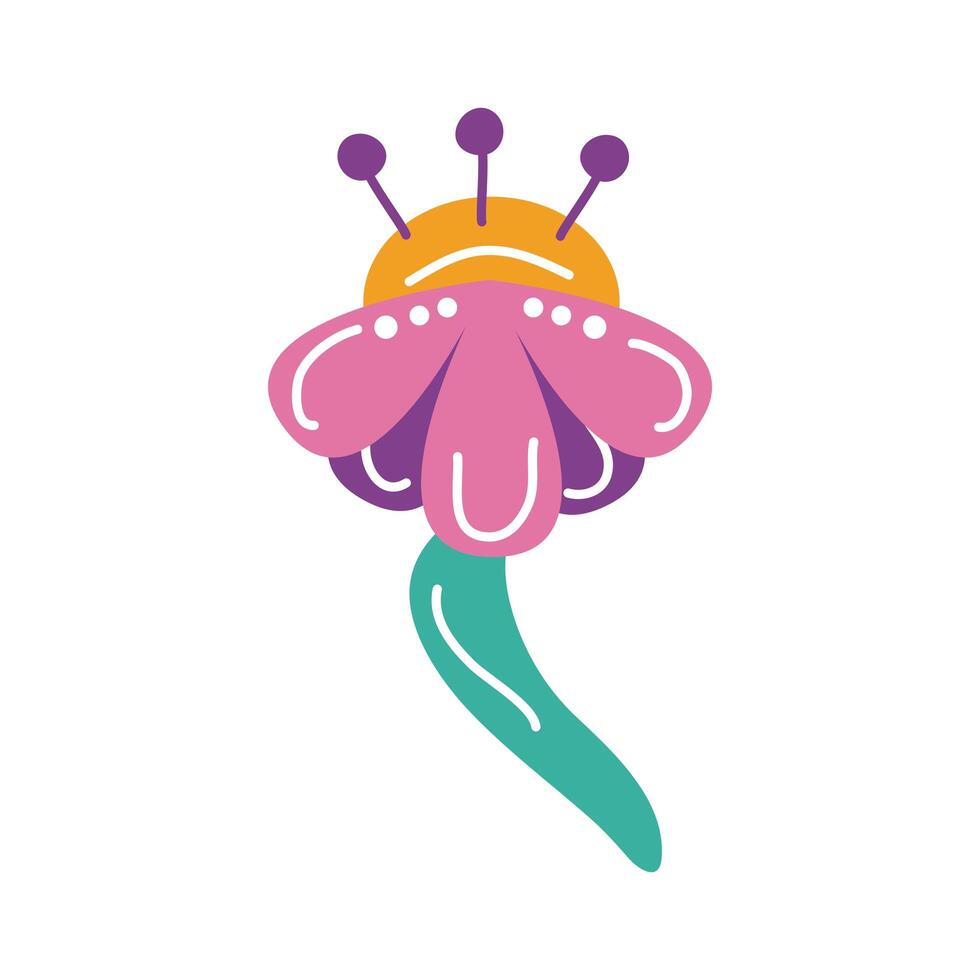 hermoso icono de estilo plano de jardín de flores vector