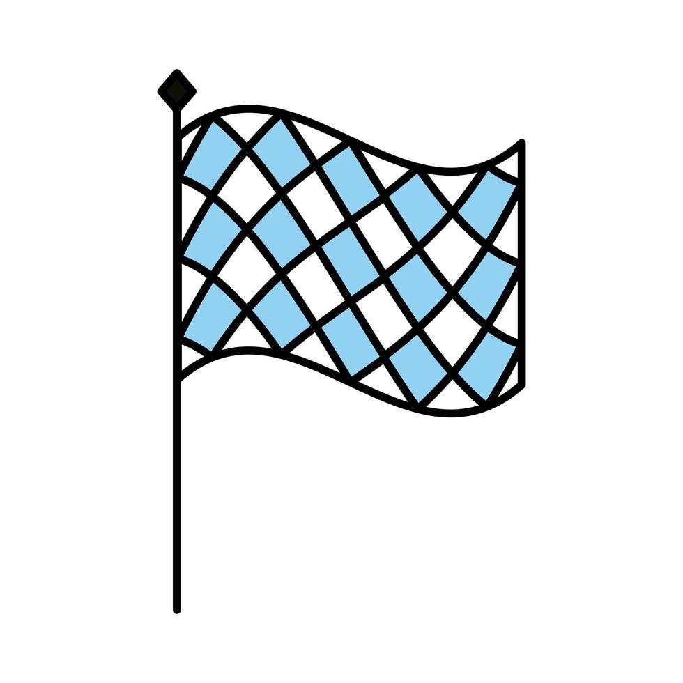 icono de estilo de relleno y línea de bandera de oktoberfest vector