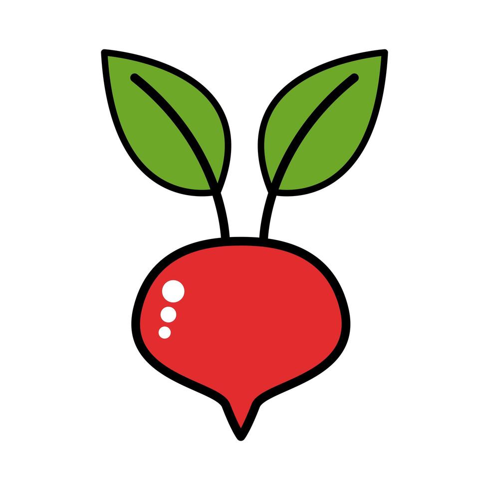 oktoberfest cherry fruit line and fill style icon vector