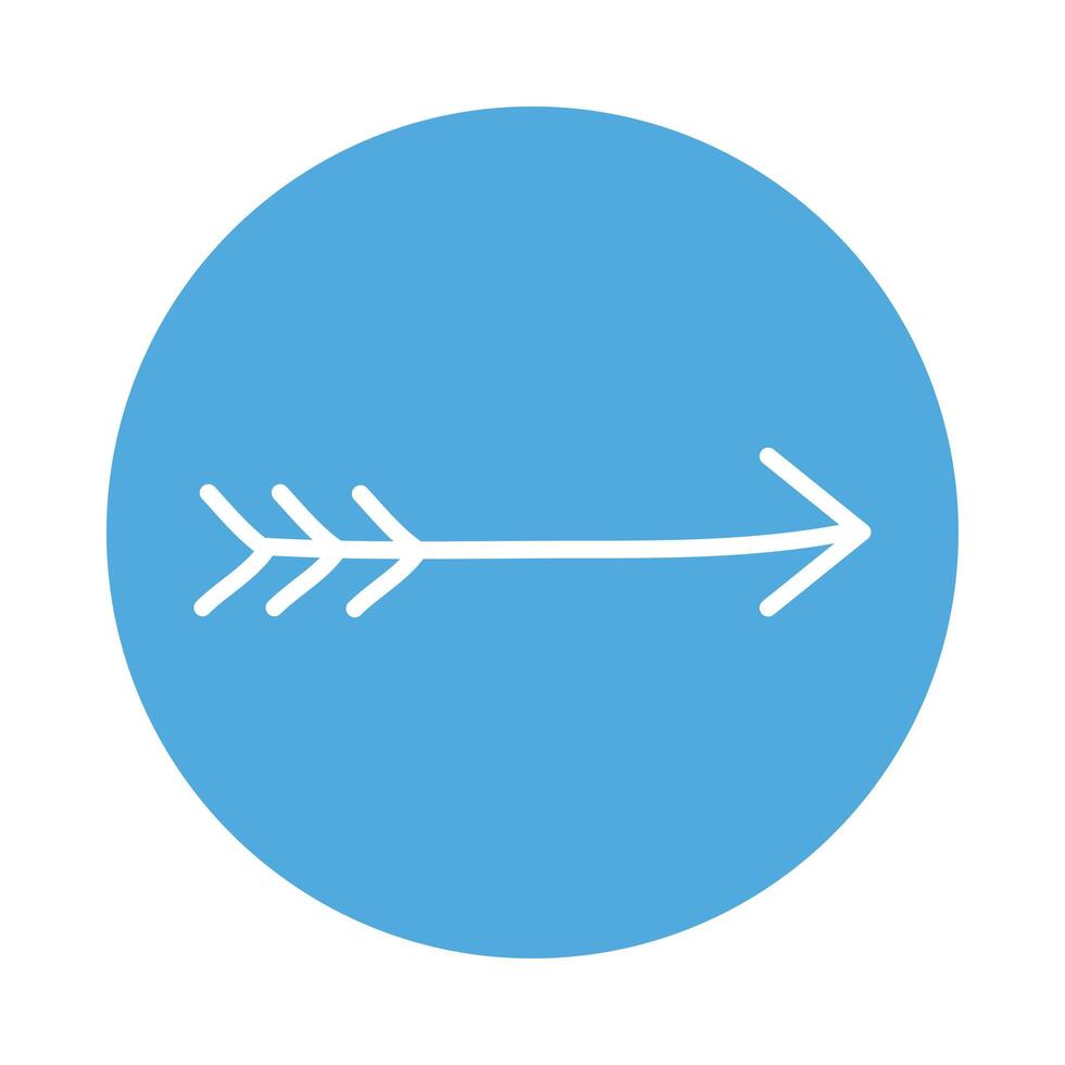 indian arrow right direction block style icon vector