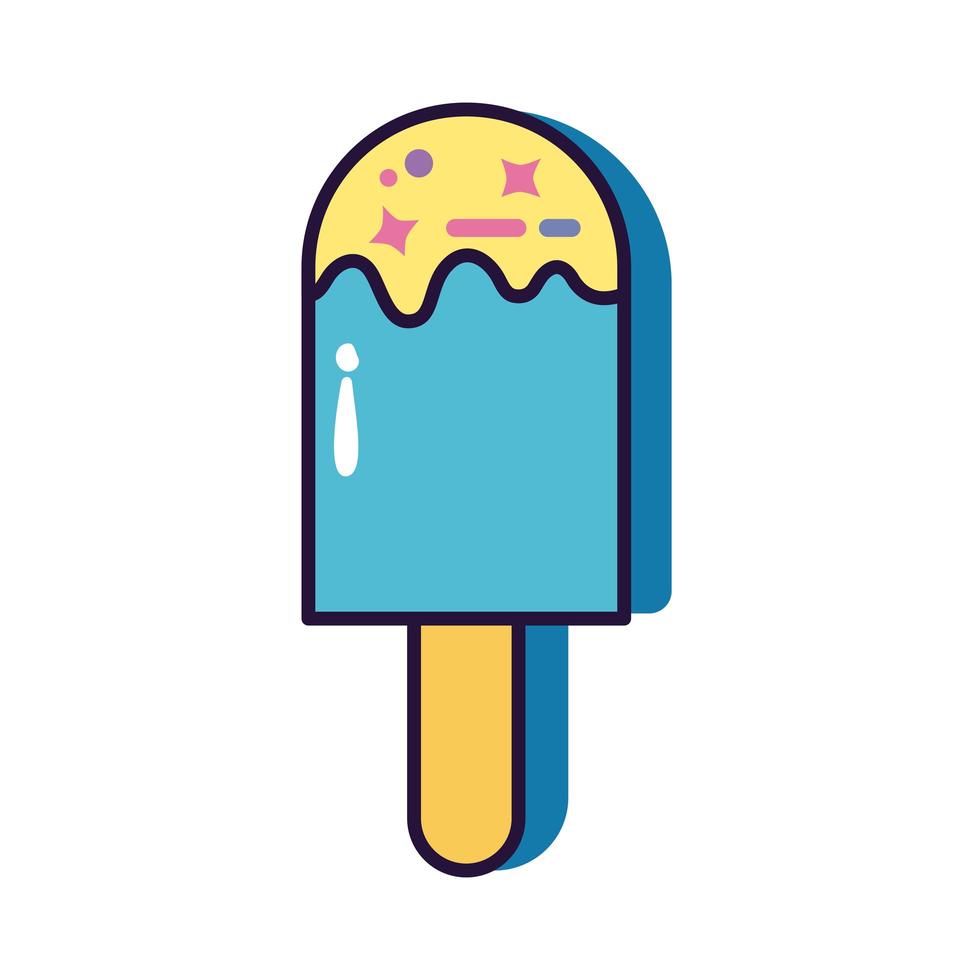 icono de estilo de relleno y línea de jerga de helado vector