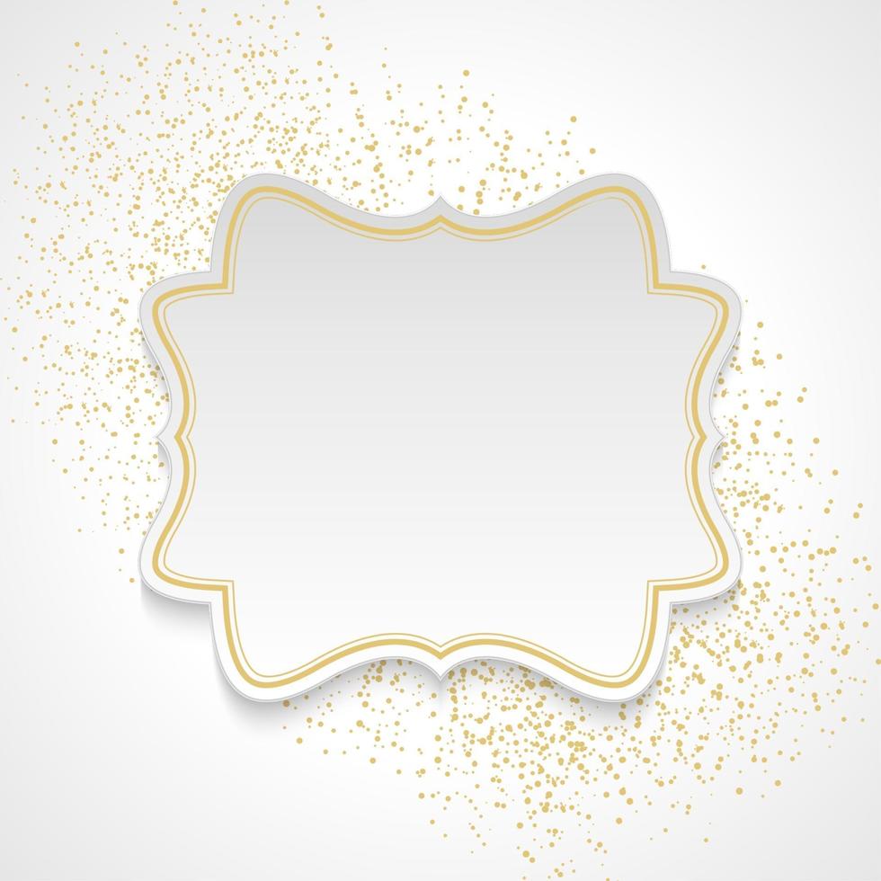 Abstract Background with Frame and confettis vector