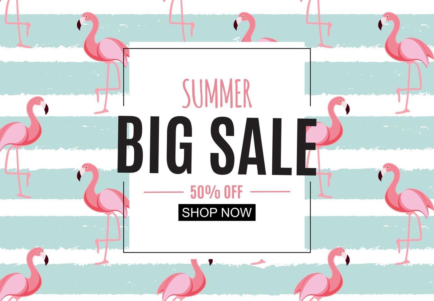 Abstract Summer Sale Background with Frame vector