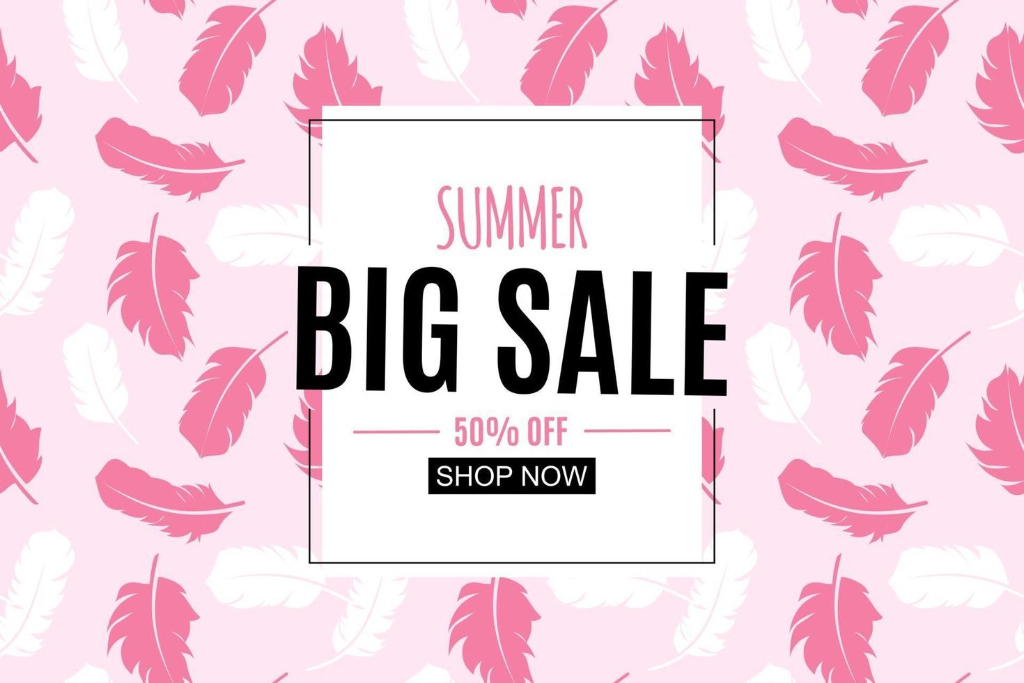 Abstract Summer Sale Background with Frame vector