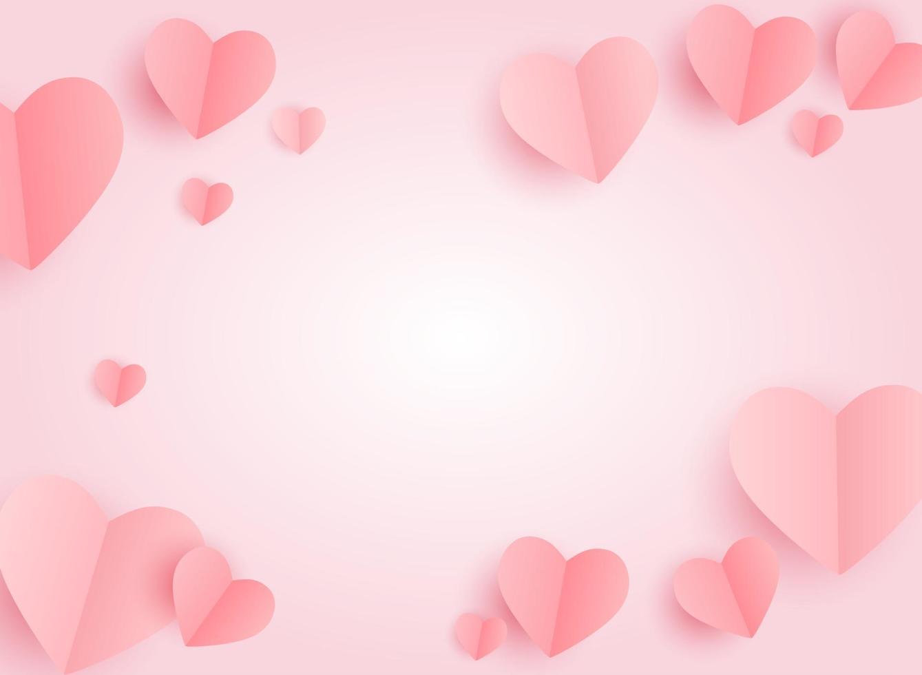 símbolo del corazón del día de san valentín, diseño de fondo de amor y sentimientos vector