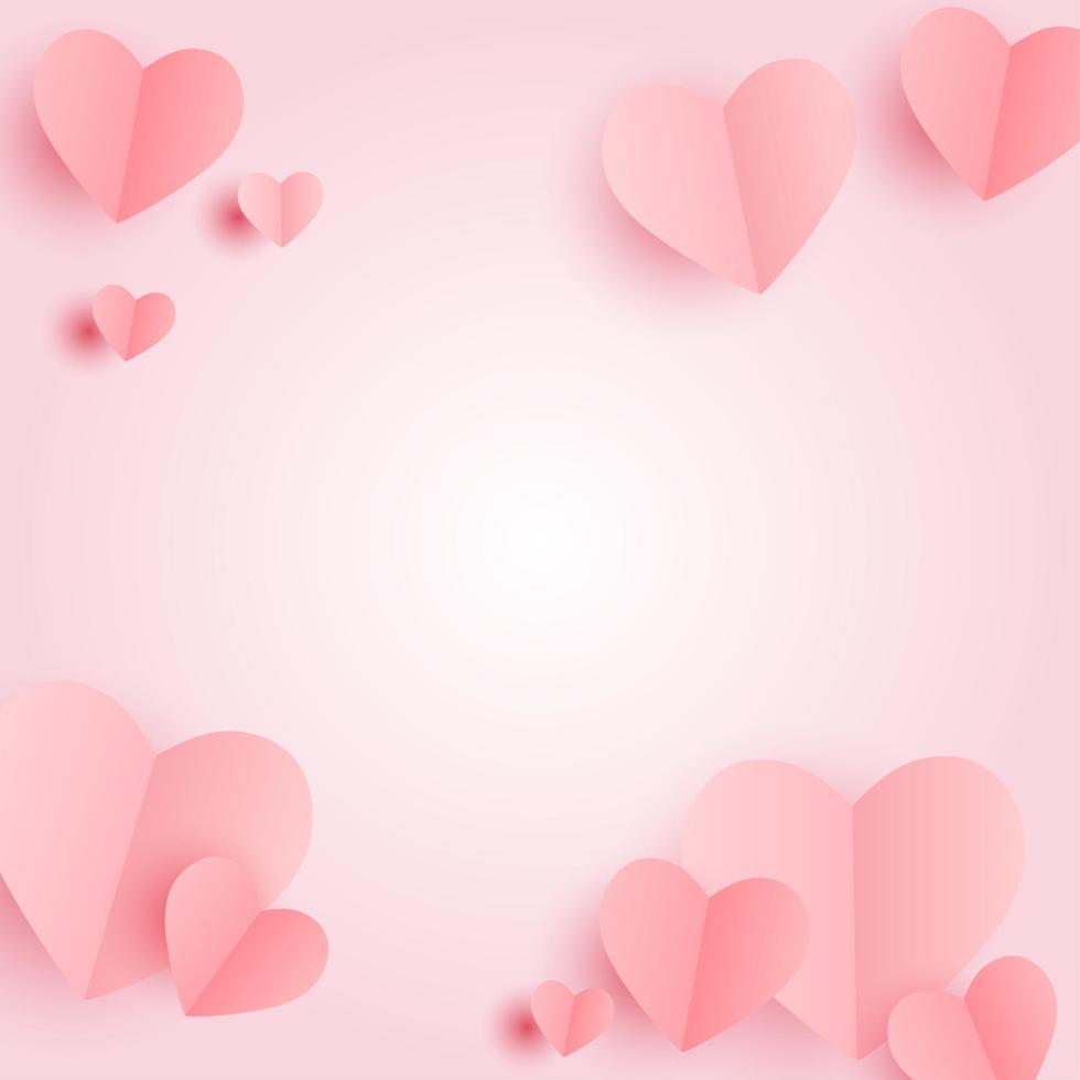 símbolo del corazón del día de san valentín, diseño de fondo de amor y sentimientos vector