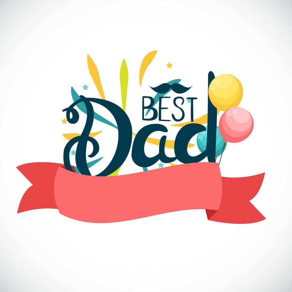 Fathers Day Background Best Dad vector