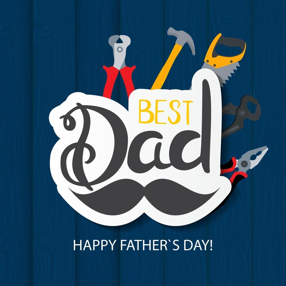 Fathers Day Background Best Dad vector
