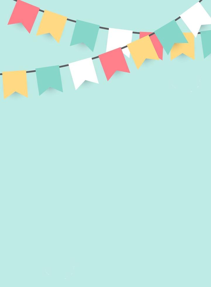 Party Background with Flags Vector Illustration