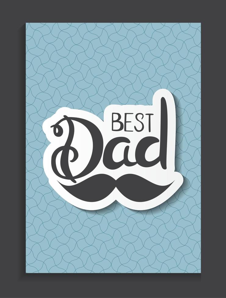 Fathers Day Background Best Dad vector