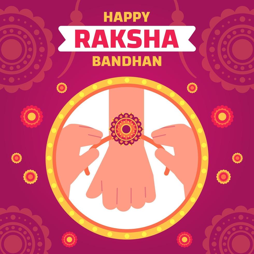 feliz saludo rakhsa bandhan vector