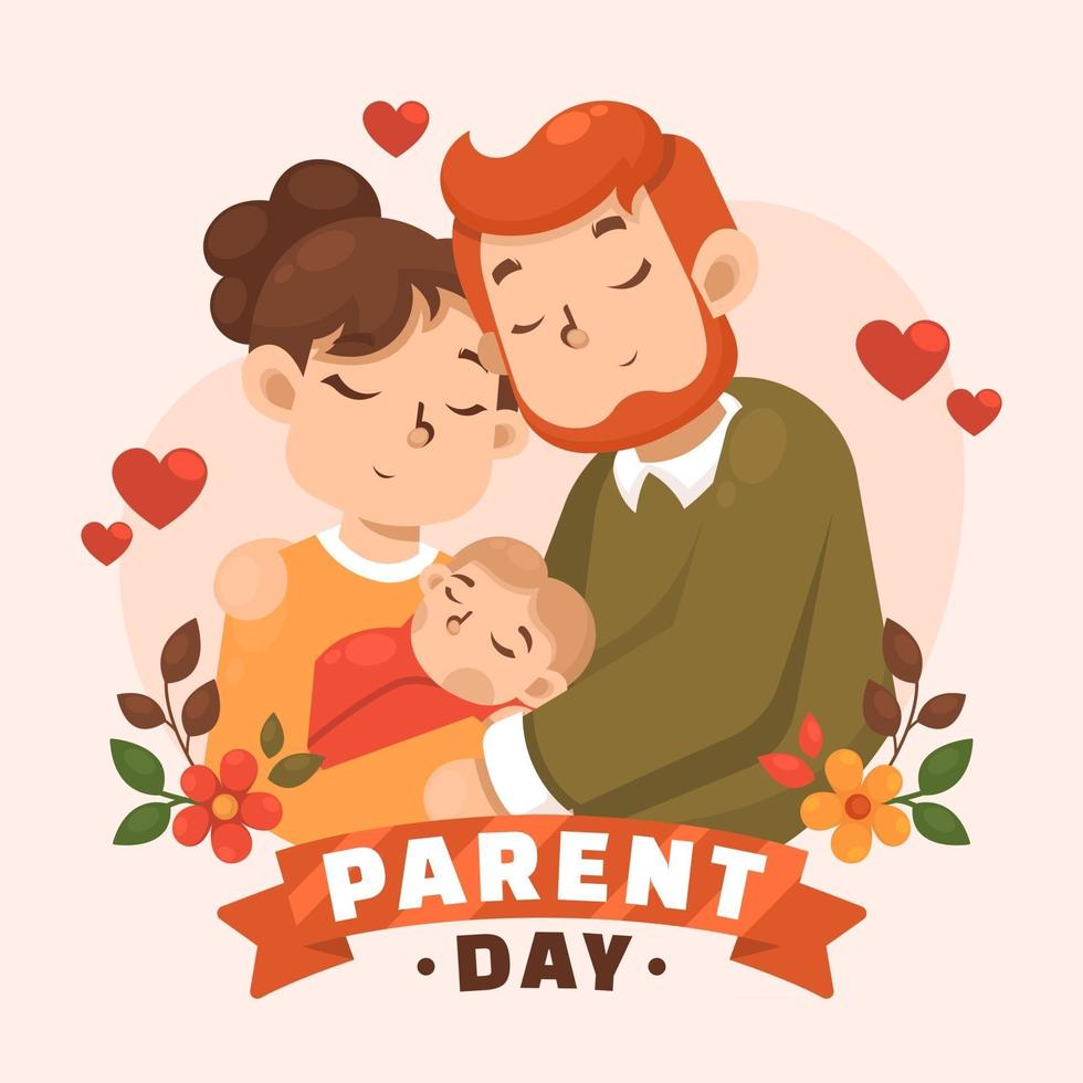 concepto de saludo del día de los padres vector