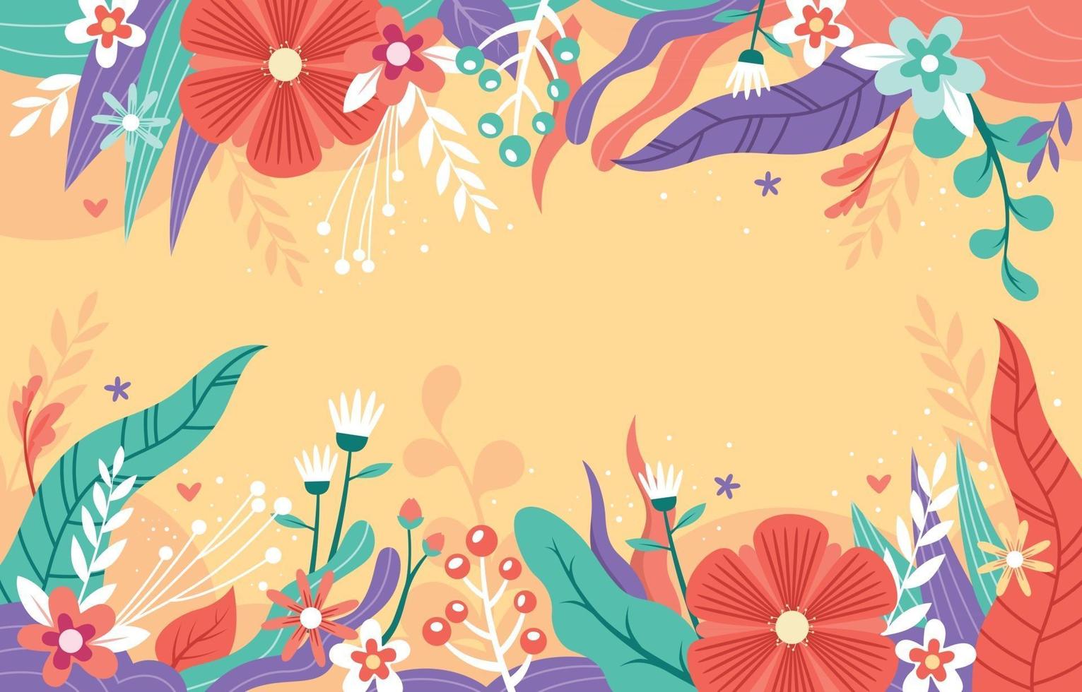 hermoso fondo floral de primavera vector