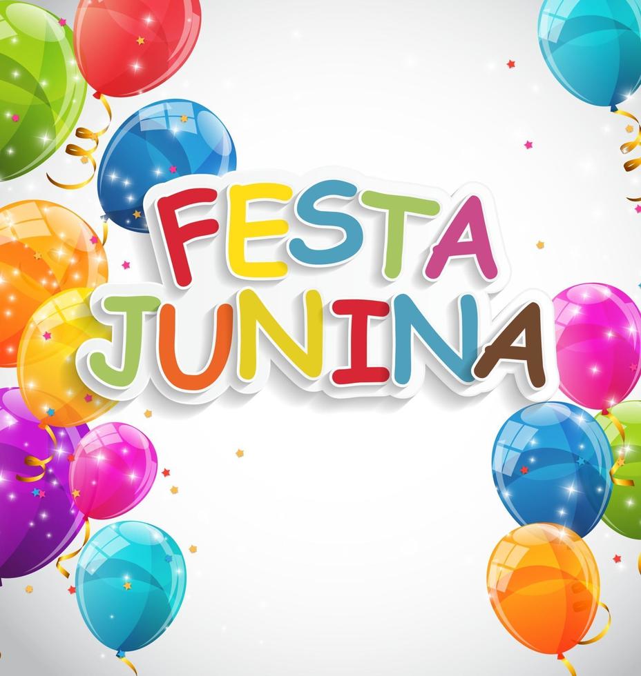 Festa Junina Holiday Background Traditional Brazil June Festival Party vector