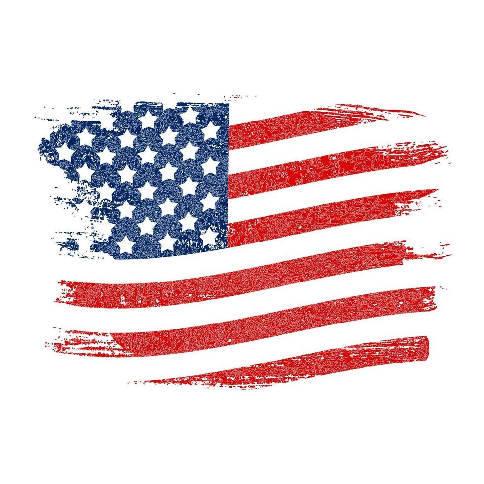 USA Flag Grunge Background. Can Be Used as Banner or Poster vector