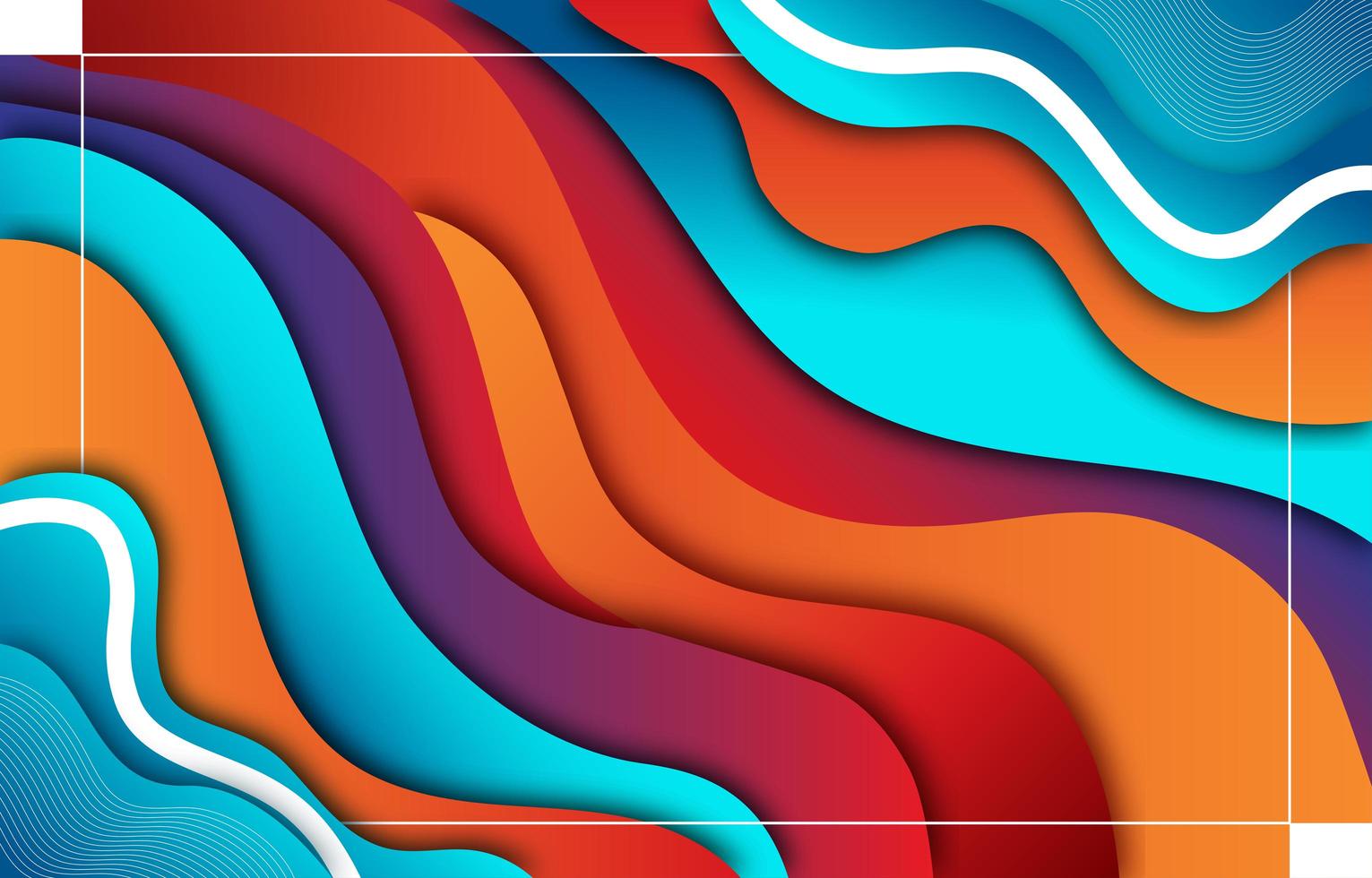 Creative Abstract Liquid Red Blue Orange Background vector