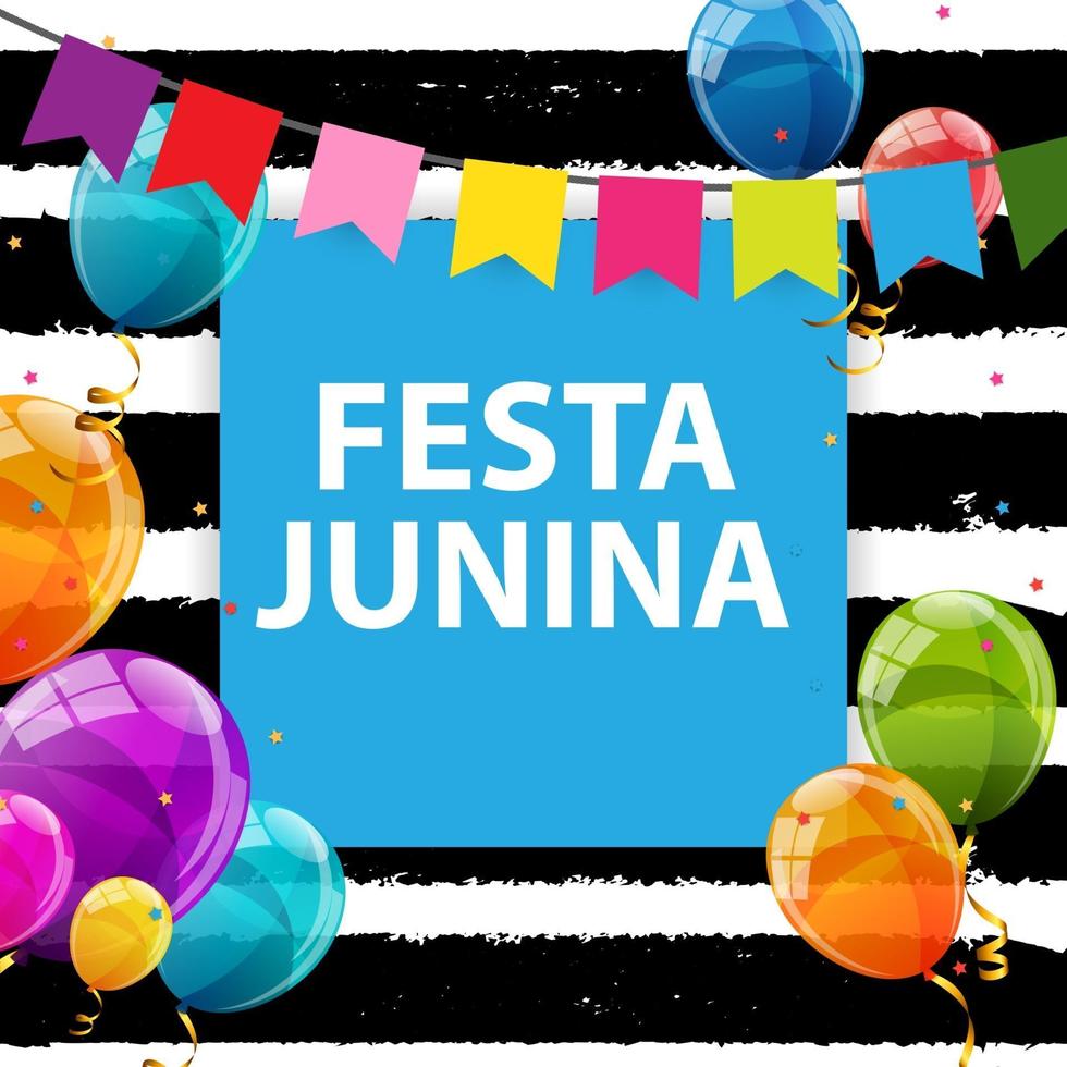 Festa Junina Holiday Background. Traditional Brazil June Festival Party vector