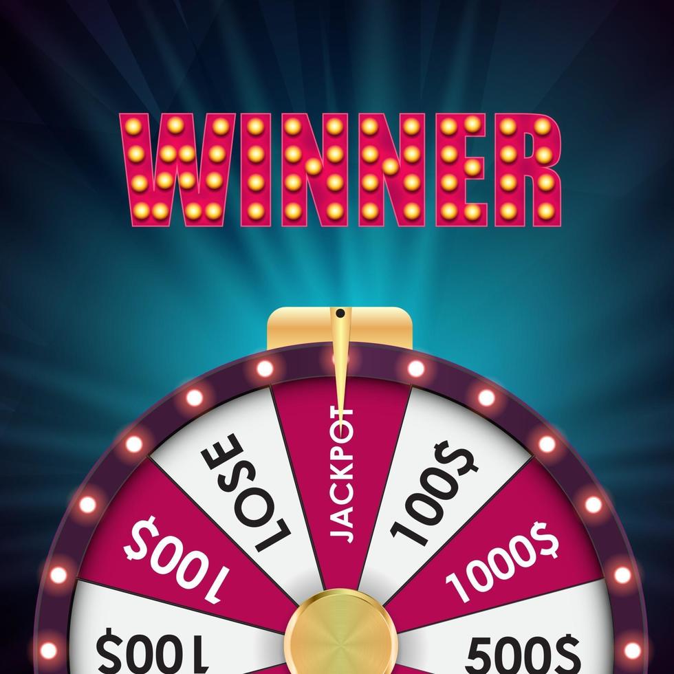 Wheel of Fortune Lucky background vector