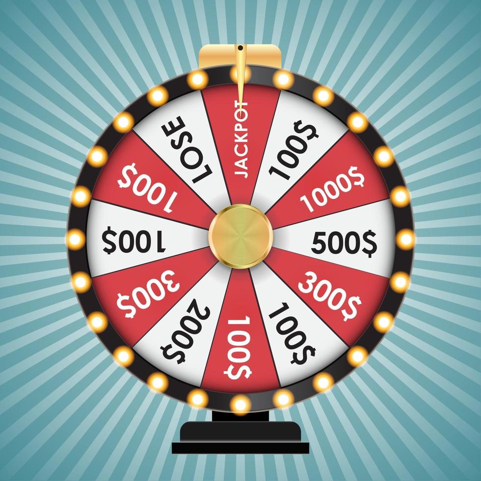 Wheel of Fortune Lucky Icon vector