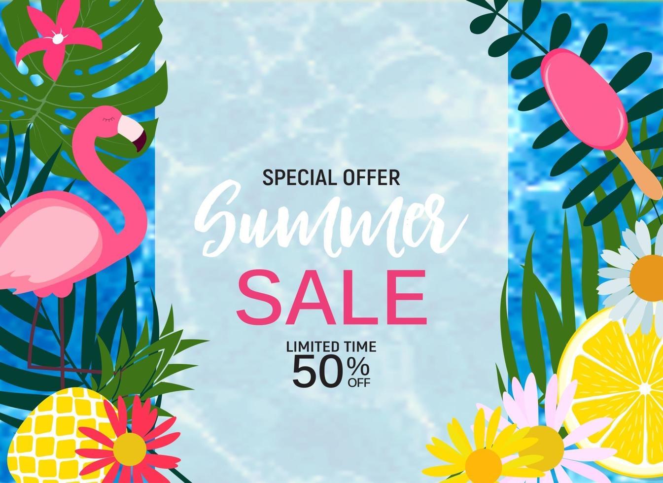 Abstract Summer Sale Background vector