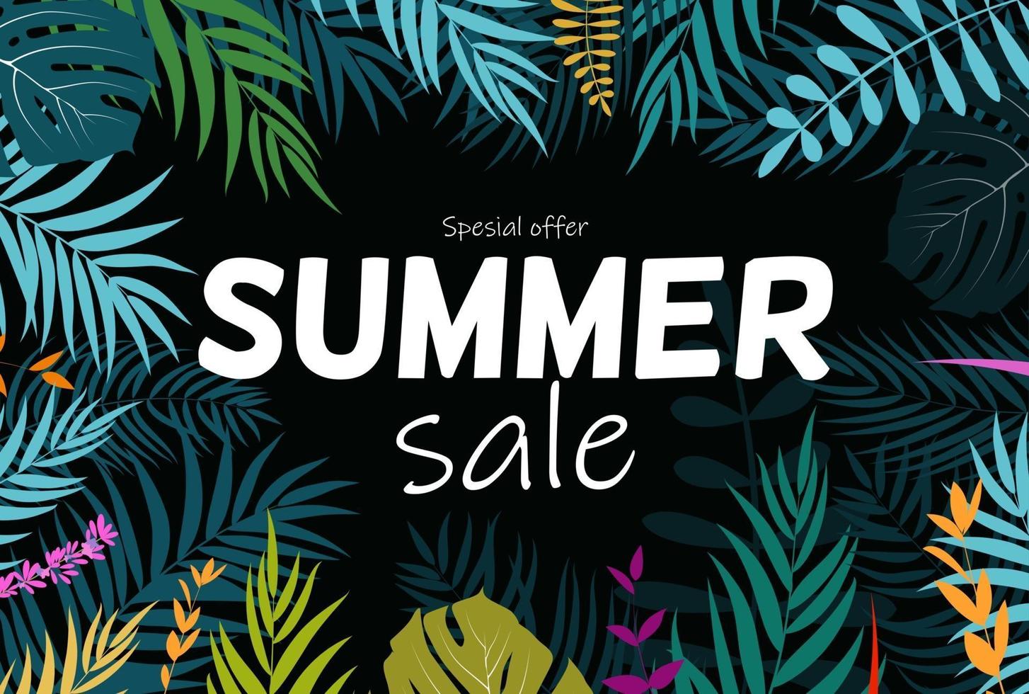 Abstract Summer Sale Background vector