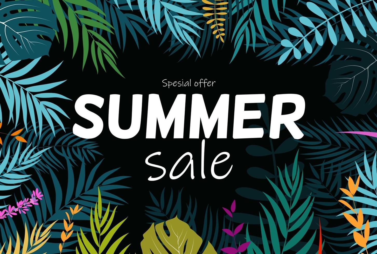 Abstract Summer Sale Background vector